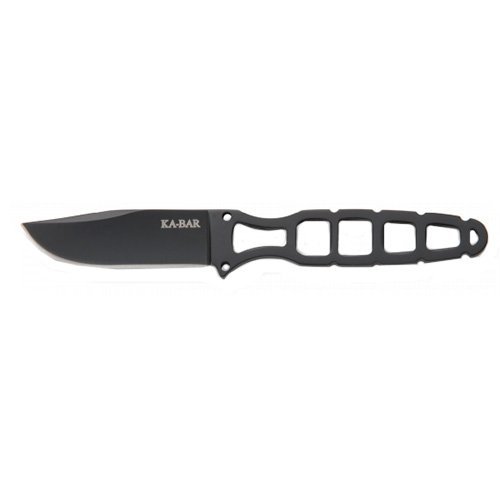 Black 2.5" Blade W/ Skeleton Handle & Sheath