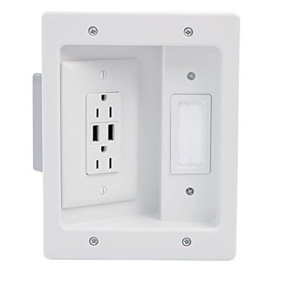Legrand - OnQ In Wall Cable Management Kit with USB TV Outle