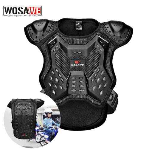 WOSAWE Youth Chest Protector Dirt Bike Body Armoured Guards Kids Protective Gear