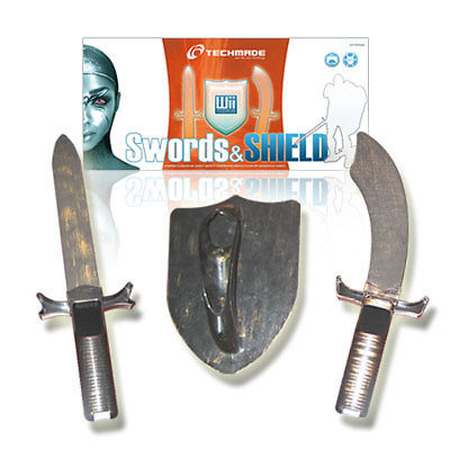 KIIT SWORD & SHIELD SPADA SCIABOLA SCUDO per NINTENDO WII