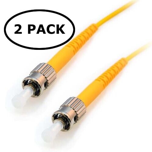  2 PACK Simplex  ST-ST SINGLEMODE 9/125 Fiber Optic Cable 1M,2M,3M,4M,5M,7M