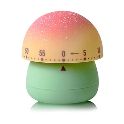 Mechanical Kitchen Timer Cute Mushroom Timer For Kids Wind Up 60 Minutes Manual 