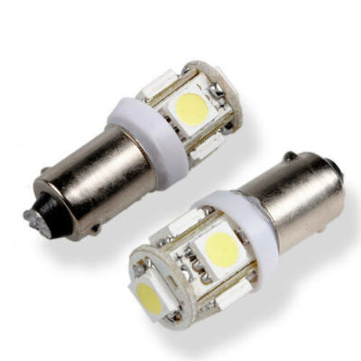 2Pcs Warm White BA9S T4W 1895 1445 LED Car Dash Map Light Side Parker Bulb 12V