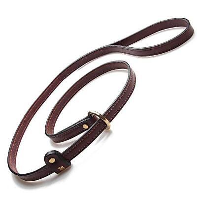 Leather Slip Leash - Dog Lead - Made in The USA - Chestnut, 5/8 in x 6 ft (St...