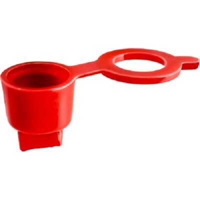 50 Grease Fitting Caps Red Polyethylene