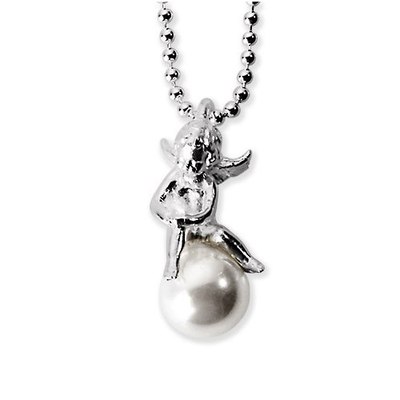 Engel mit Perle Anhänger ohne Kette Heartbreaker Drachenfels LD-PA-33-PW Silber 