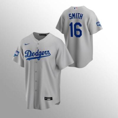 Will Smith Dodgers Men's Jersey Gray - All Stitched
