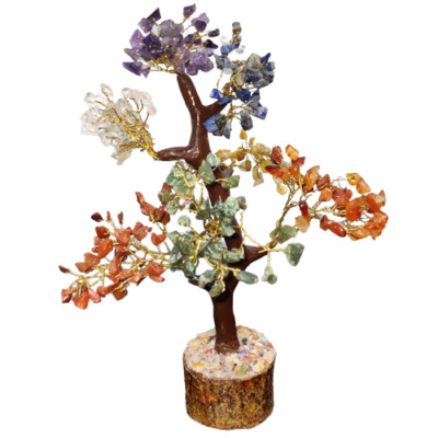 300+ Natural Gemstones Bonsai Tree of Life Home Decor Energy Healing 8-10''