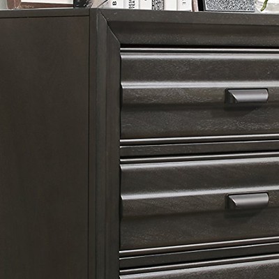 Roundhill Furniture Loiret 236 Antique Grey 5 Drawers