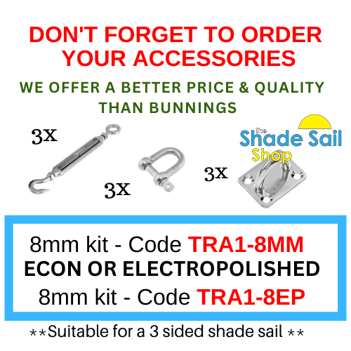 Right Angle Triangle Shade Sails SAND BLACK GREY 95% UV 280GSM SUPER STRONG