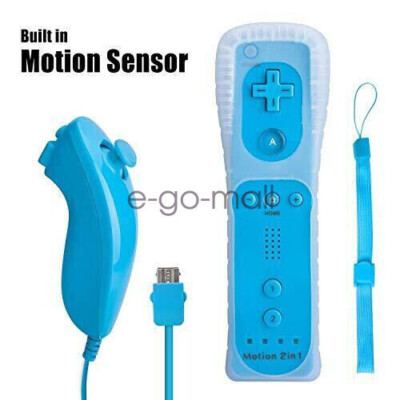 Wireless Controllers Compatible with Wii/Wii U with Silicone Case & Wrist Strap