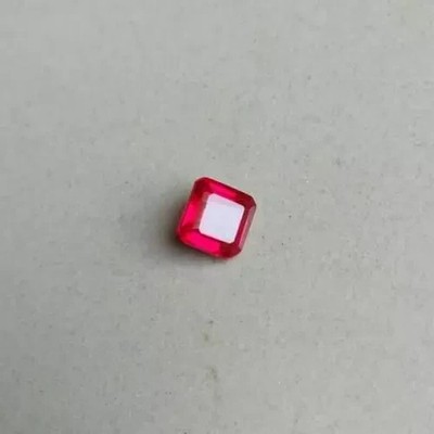 2.80 Ct Red Ruby Mozambique Blood Asscher Cut Princess Loose Gemstone Natural