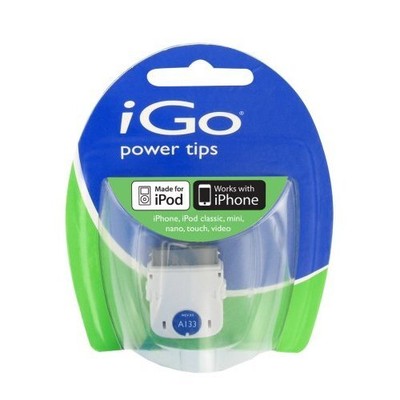 iGo A133 Power Tip for Apple iPod and iPhones 30-Pin Cable (White) -