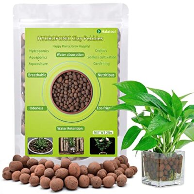 Halatool 2 LBS Organic Clay Pebbles- 4mm-16mm 100% Natural Expanded Clay Pebbles