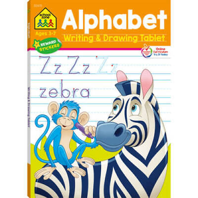 SCHOOL ZONE - Alphabet Writing and Drawing Tablet, Ages 3 - 
