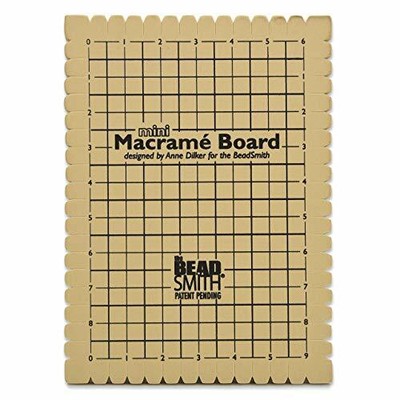The Beadsmith Mini Macrame Board, 7.5 x 10.5 inches, 0.5 inch thick foam, 6 x 9''