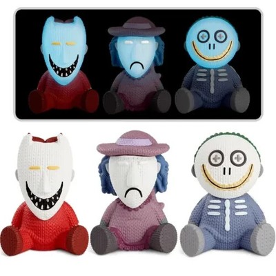 Handmade by Robots Nightmare Before Christmas Lock Shock & Barrel GITD 3Pack New