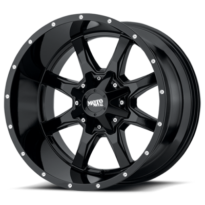 4 NEW  GLOSS BLACK MOTO METAL  MO970 16X8 6-135/139.70  (109753)