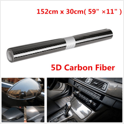 Rollo De Vinilo Fibra Carbono 5D Para Exterior Calificado Automotor Coches Vinil