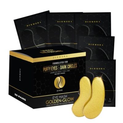 Golden Glow Under Eye Patches (20 Pairs Eye Gels) - Rejuvenating Treatment fo...