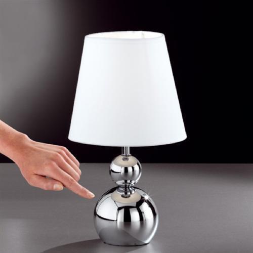 Fischer & Honsel Klemmleuchte Jam - Nickelfarben Mit Stoffschirm