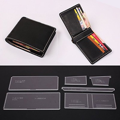Short Wallet Acrylic Template Wallet Leather Pattern Acrylic Leather Pattern ...