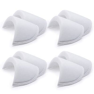 4 Pairs Black White Covered Set-in Shoulder Pads Sewing Foam Pads for Blazer ...