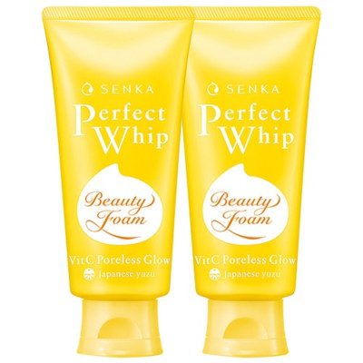 Senka NEW Perfect Whip Vitamin C Poreless Glow Cleansing Foam, 100g, 2EA