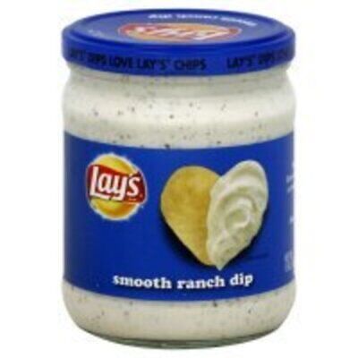 Lay's Dip, Smooth Ranch, 15 oz, (pack of 2)