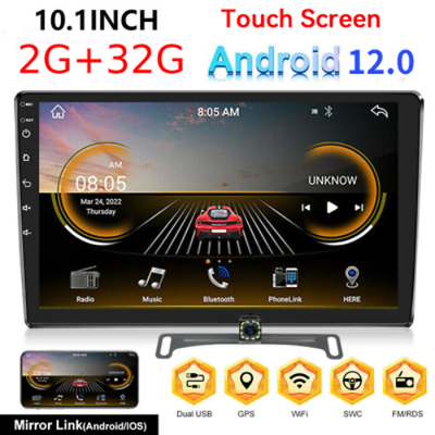 10.1'' Double 2 Din Android 13 Car Stereo Radio GPS WIFI BT Carplay Touch Screen