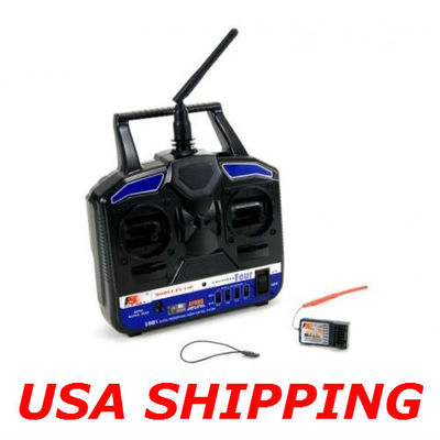 Flysky 2.4G FS-T4B 4 CH Channel 4CH Radio Control RC Transmitter Receiver System
