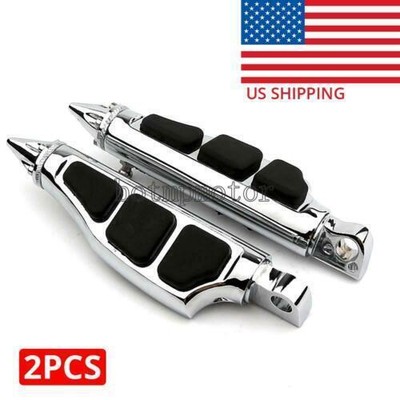 Chrome Stiletto Motorcycle Bike Male Mount Foot Pegs Pedals For Harley-Davidson