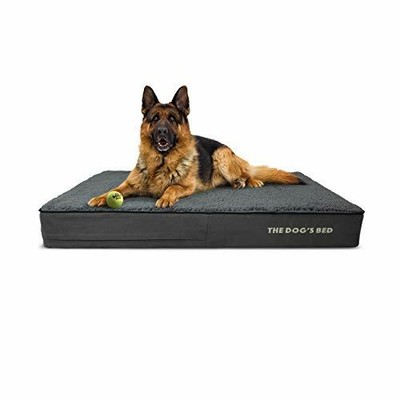 Orthopaedic Dog Bed Large Grey Plush 101x64x15cm, Waterproof