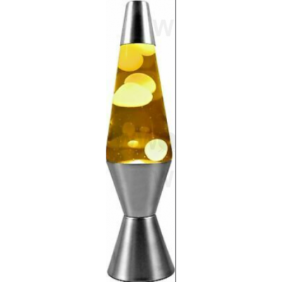 NEW Motion Lava Lamp 37cm Silver Base Gold White Party Night