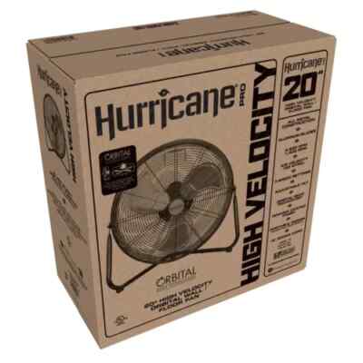 Hurricane Pro Series 20'' High Velocity Heavy Duty Metal Orbital Floor Fan, NEW