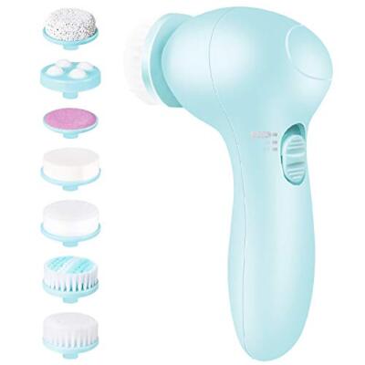 7-In-1 Electric Facial Cleansing Brush Gentle Exfoliator Face Spin Scrub Brush