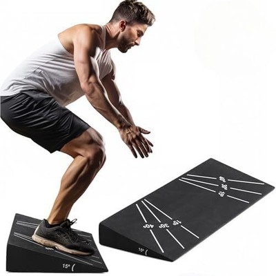 Power Press Squat Wedge Block - Weight Lifting Wedges for Home Gym or... 