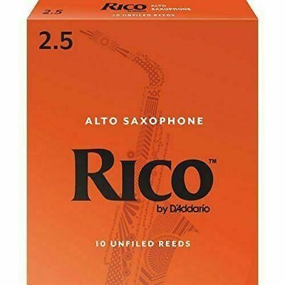 10 Pack Rico Alto Saxophone Reeds Strength 2.5 RJA1025 sax