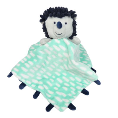 OH JOY! TARGET BABY HEDGEHOG MINT GREEN + GREY SECURITY BLANKET PLUSH SOFT LOVEY