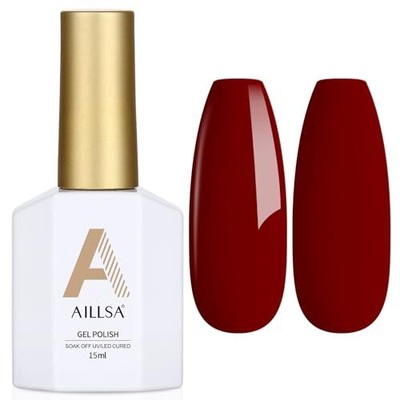 AILLSA Red Gel Nail Polish Dark Cherry Burgundy Gel Polish Winter Blood ColorGel