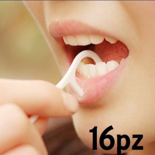 16pz Archetto Con Filo Interdentale Pulizia Cura Denti Gengive dfh