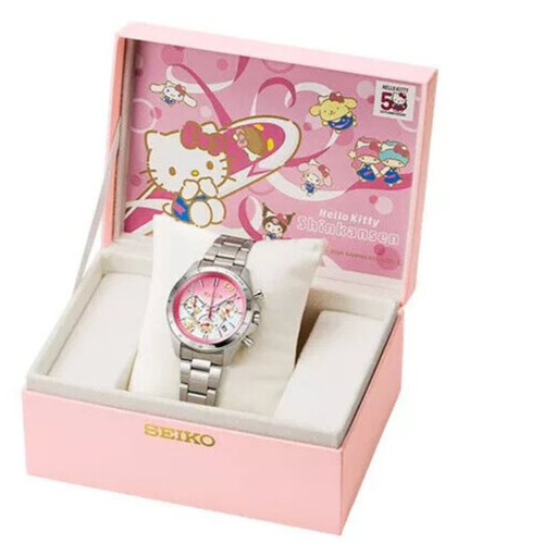 Pre-owned Seiko Hello Kitty Shinkansen Watch Hello Kitty 50th Anniversary Edition Limited Psl