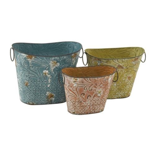 Benzara Oval Plant Baskets, Pots, Window Boxes & Saucers