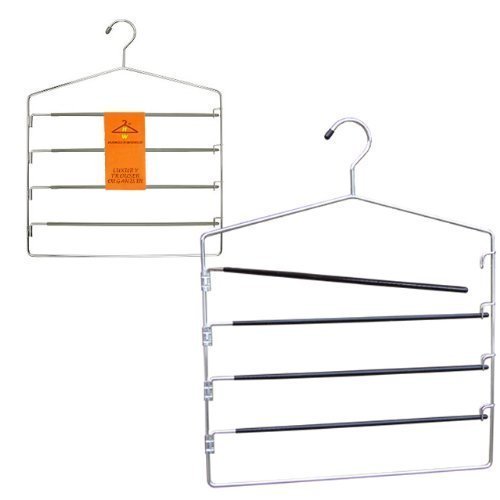 Gruccia Multipla Salvaspazio Con Ripiani Estraibili Per Gonne E Pantaloni idea