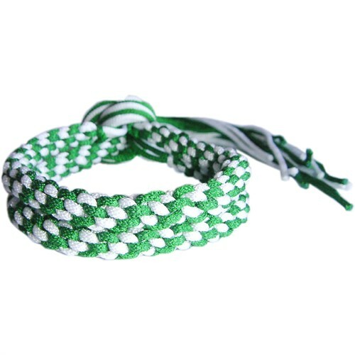 GREEN WHITE MUAY THAI PRAJEAD ARM BANDS