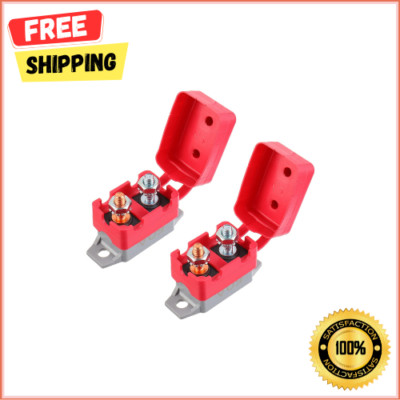 Automatic Reset Circuit Breaker with Cover Stud Bolt 2Pcs 50A 12V-24V
