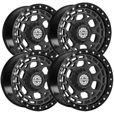 (Set-4) Scorpion Nomad 20x10 6x135/6x5.5'' -19mm Matte Black Wheels Rims 20'' Inch