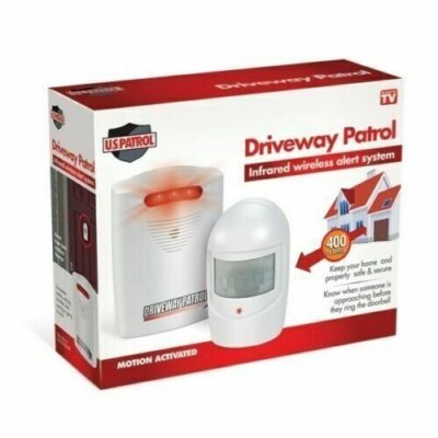 U.S Patrol Driveway Patrol Garage Motion Sensor Security Infrared System White