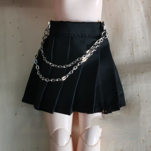 Hot! 1/6 1/4 1/3 Bjd Clothing Doll Set Black Pleated Skirt+Chain Dika Aod