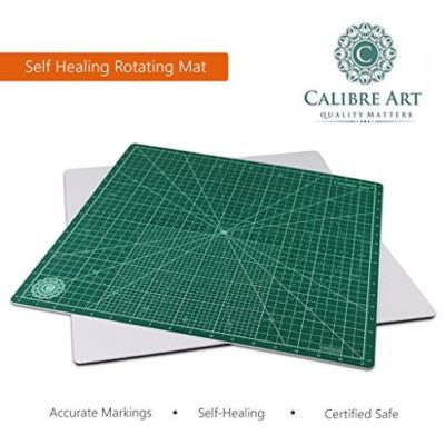 New Calibre Art 18'' Self Healing Rotating Cutting Mat Quilting Sewing (17'' grid)